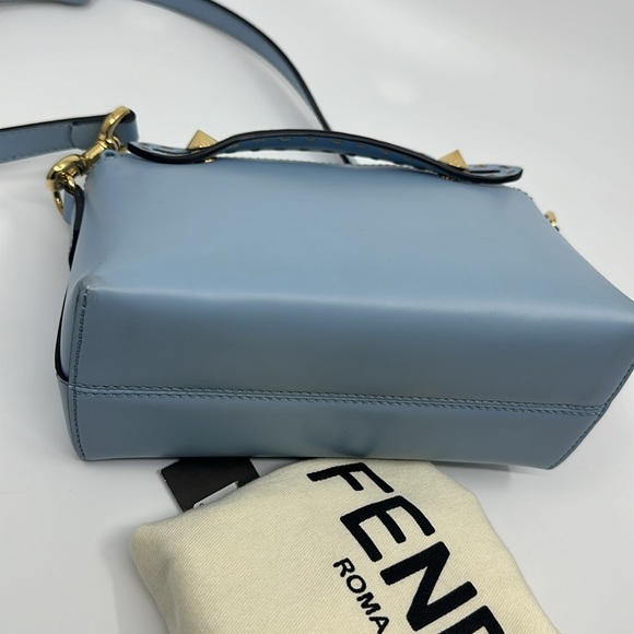 Fendi By The Way blue leather mini shoulder bag with dust bag & tags - Picture 12 of 16